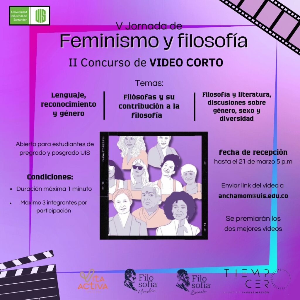 Flyer de jornada de Feminismo y filosofía