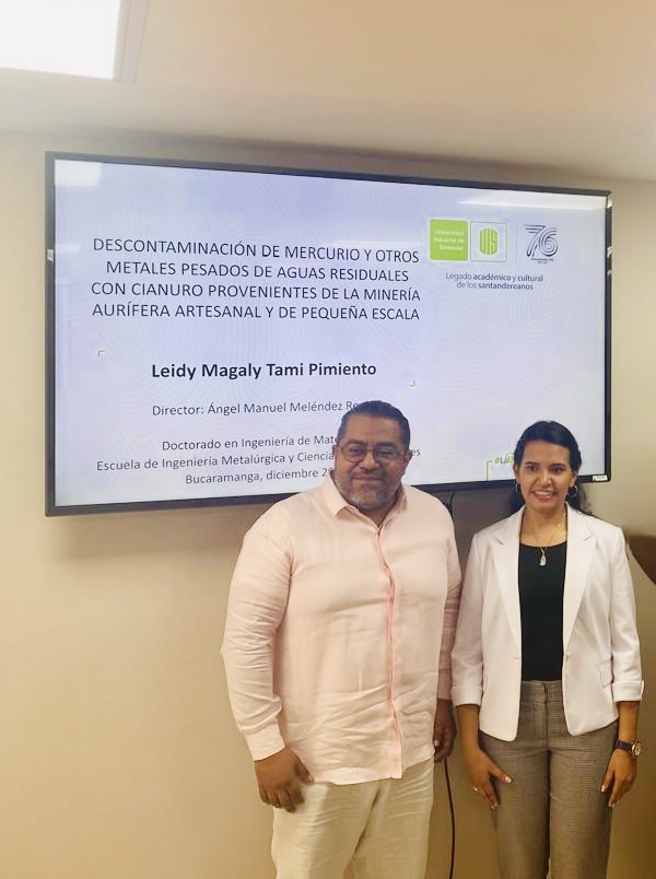 Investigadores Escuela de Ingeniería Química de la UIS, profesores Ángel Meléndez y Leidy Tami Pimiento.