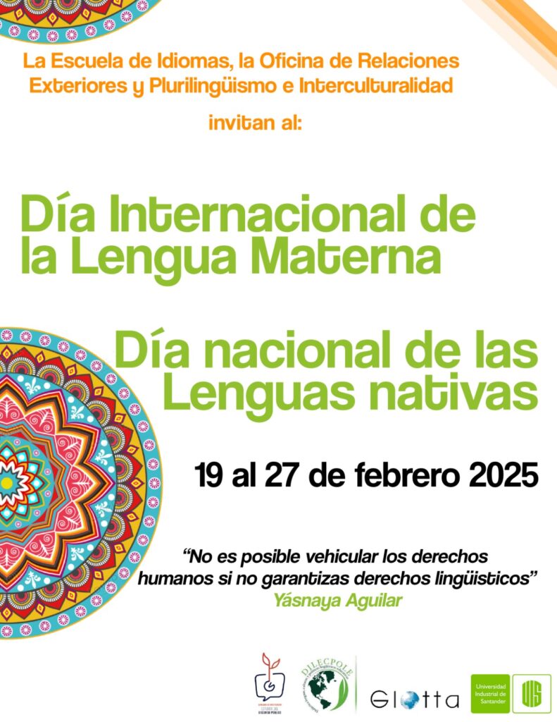 Línea gráfica Día Internacional de la lengua materna y nacional de las lenguas nativas 2025.