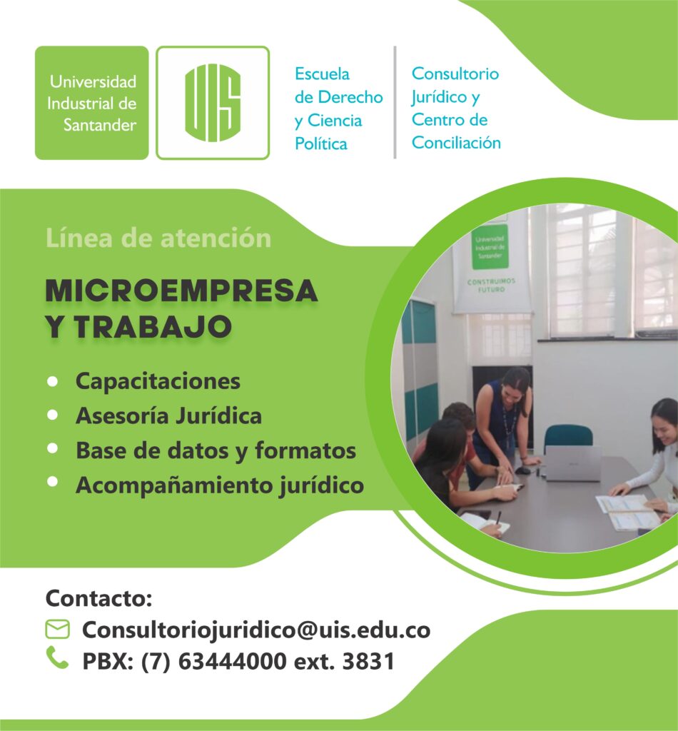 Línea gráfica línea microempresa y trabajo del consultorio jurídico UIS