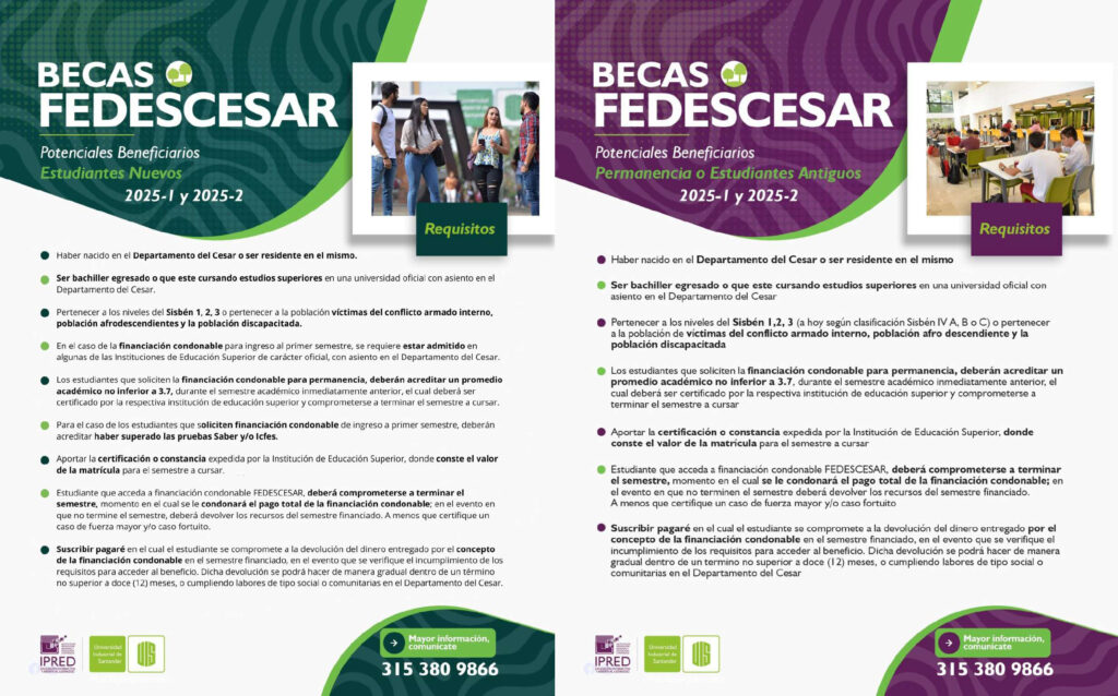 Diseño de requisitos becas FEDECESAR 2025