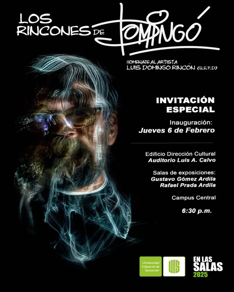 Flyer de la exposición Los rincones de Domingó