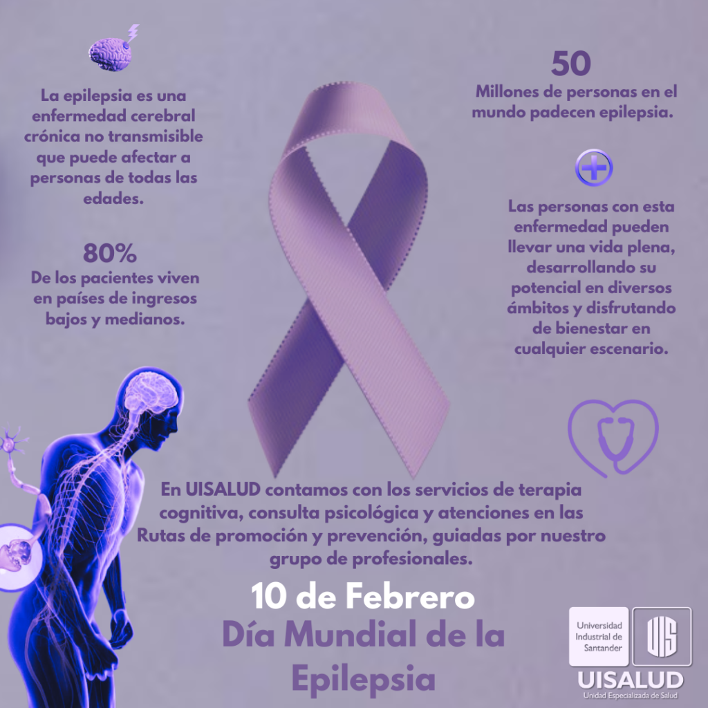 Pieza gráfica con información relevante sobre la epilepsia.