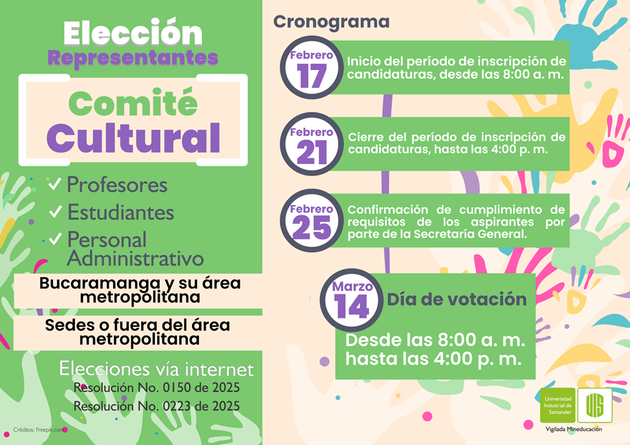 Pieza gráfica de invitación al Comité Cultural de la Universidad