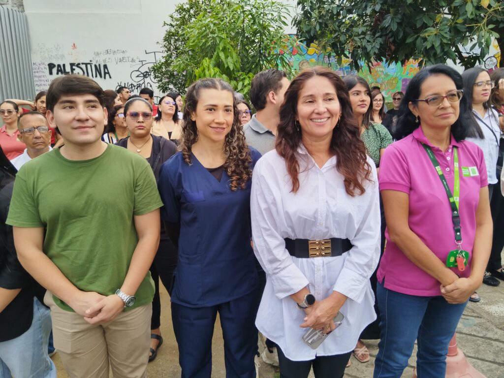 Image of attendees at the flag raising ceremony