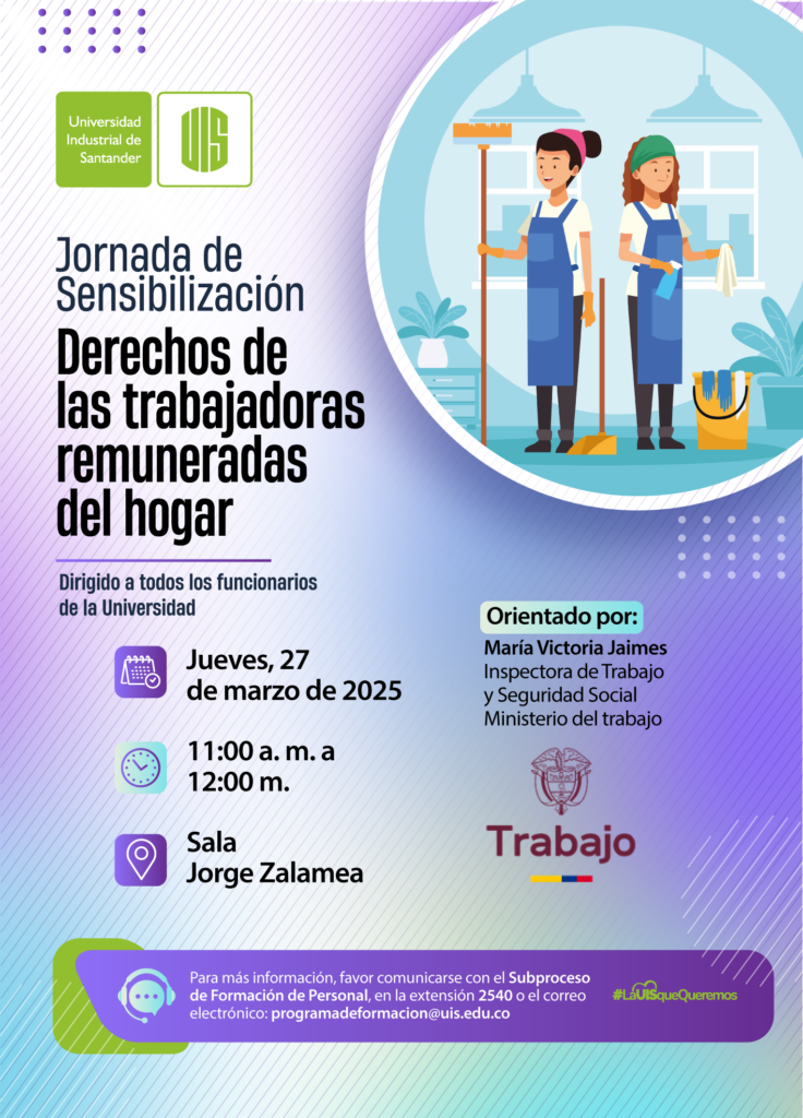 Pieza gráfica de invitación a la jornada de sencibilización de temas laborales