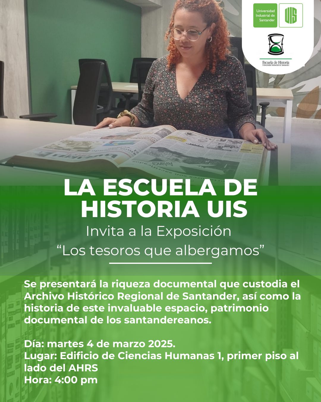 Flyer de la exposición Los tesoros que albergamos