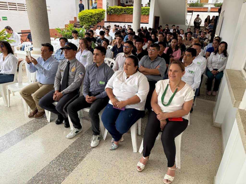 Image of attendees at the flag raising in Socorro.