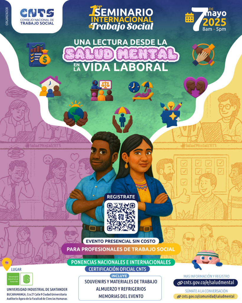 Línea gráfica primer seminario internacional de trabajo social