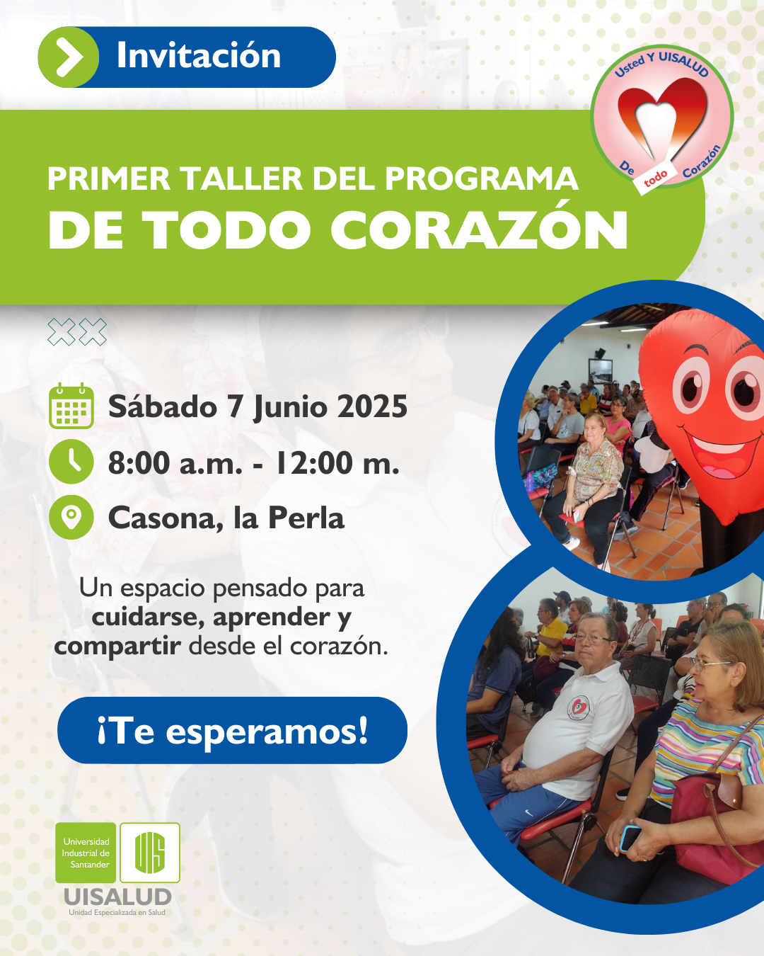 Invitación participación programa de todo corazón