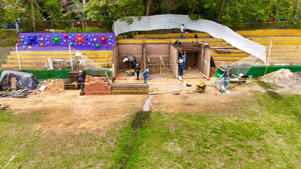 Image showing the works in the sports arena.