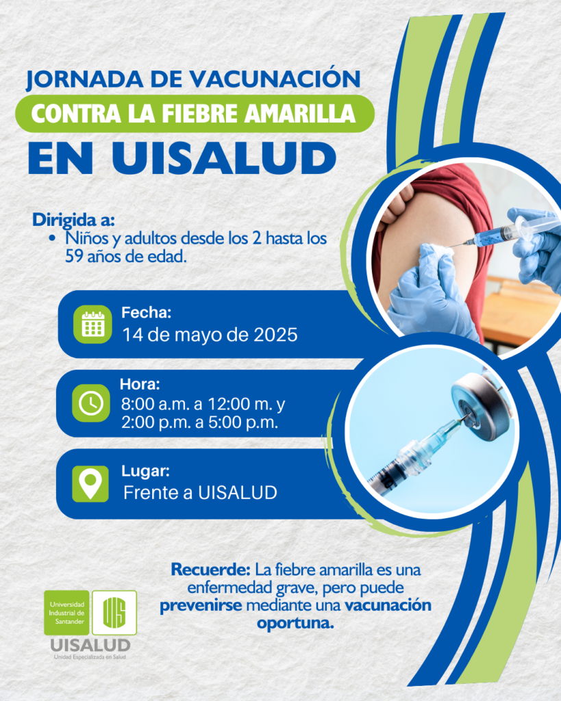 Pieza gráfica sobre jornada de vacunación UISALUD