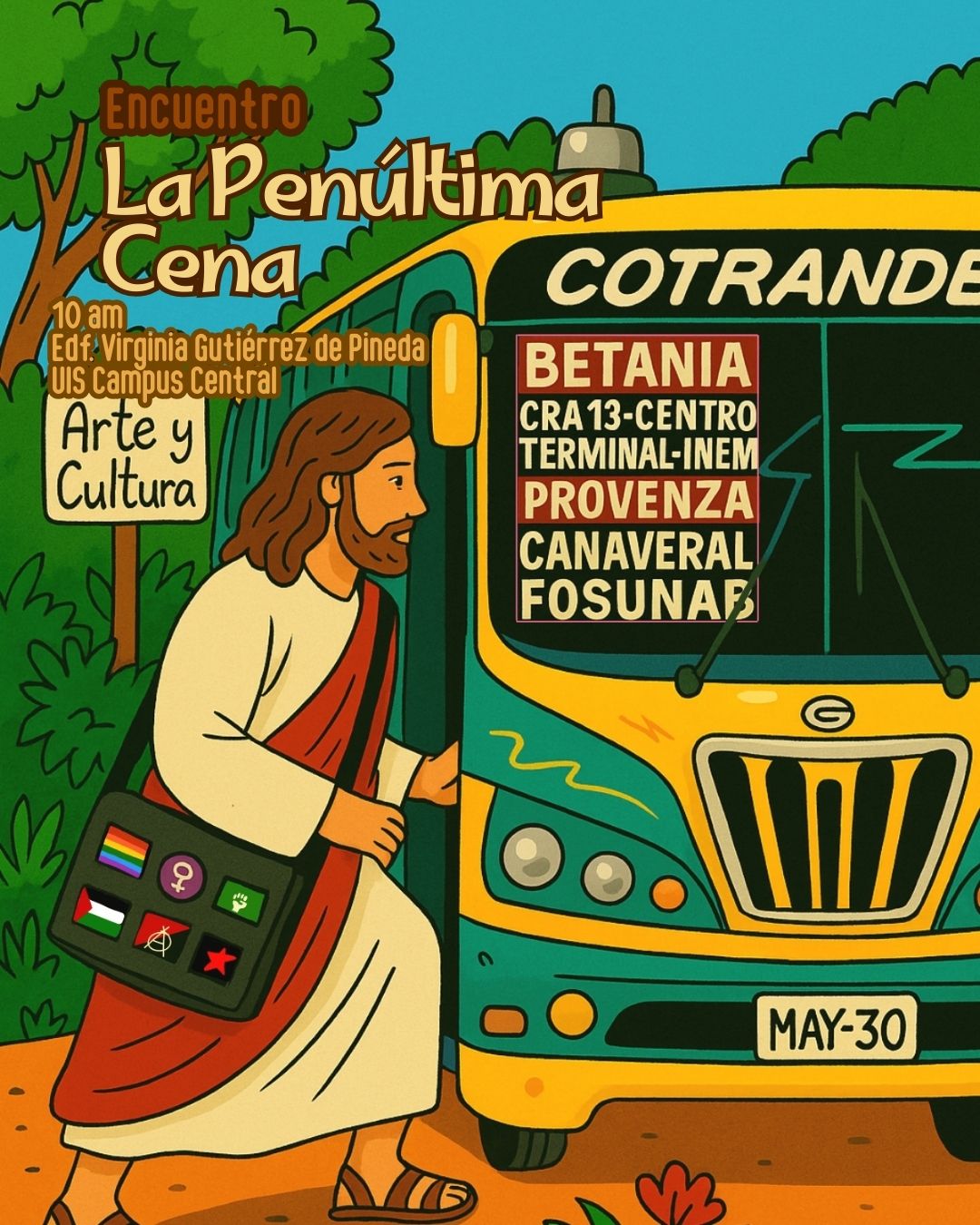 Línea gráfica evento La Penúltima Cena UIS 2025
