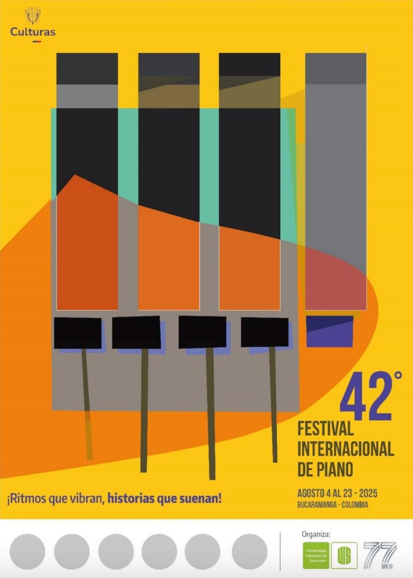 Imagen que muestra el afiche del Festival Internacional de Piano.