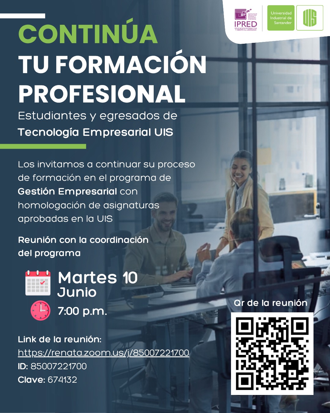 Línea gráfica homologación gestión empresarial Ipred 2025