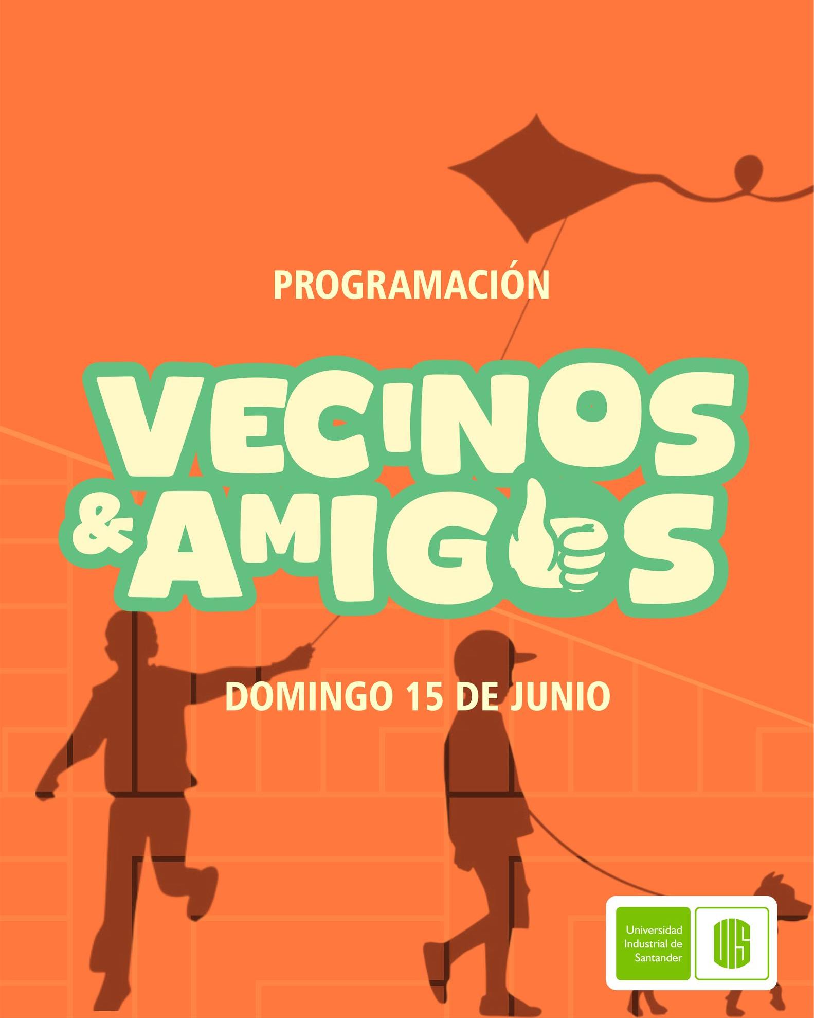 Flyer con anuncio de Vecinos y amigos