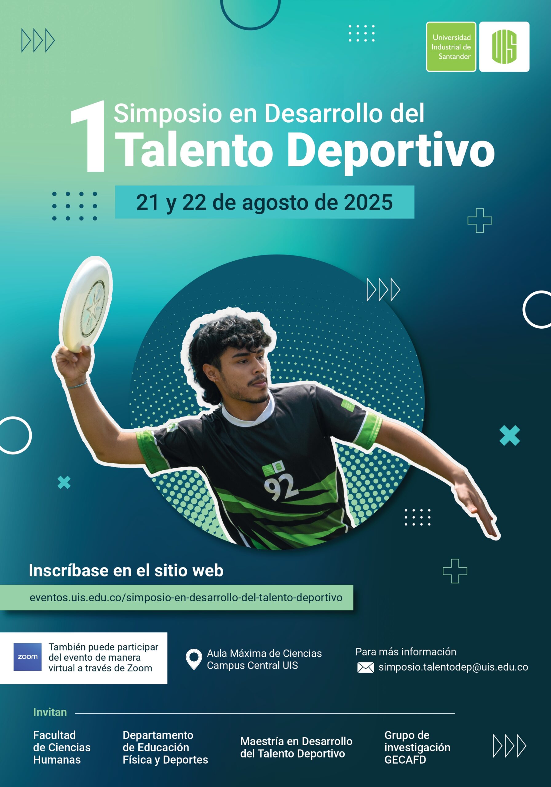 Pieza gráfica del Simposio en Desarrollo del Talento Deportivo