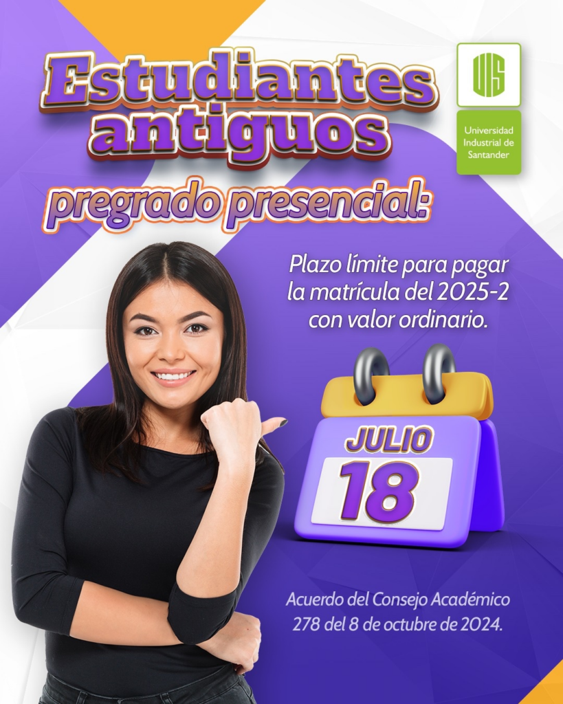 pieza gráfica informativa del pago de matrícula para estudiantes