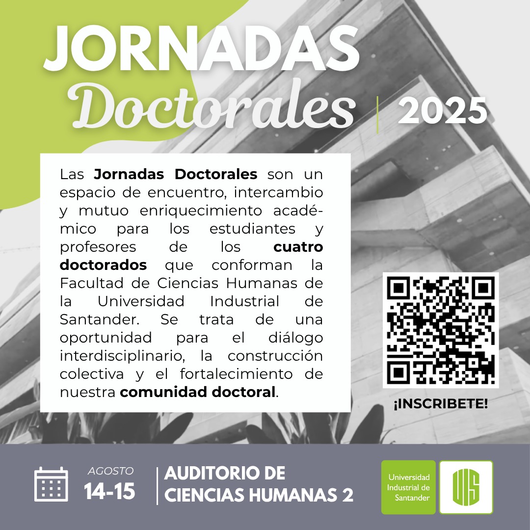 Pieza gráfica de programación de las jornadas doctorales