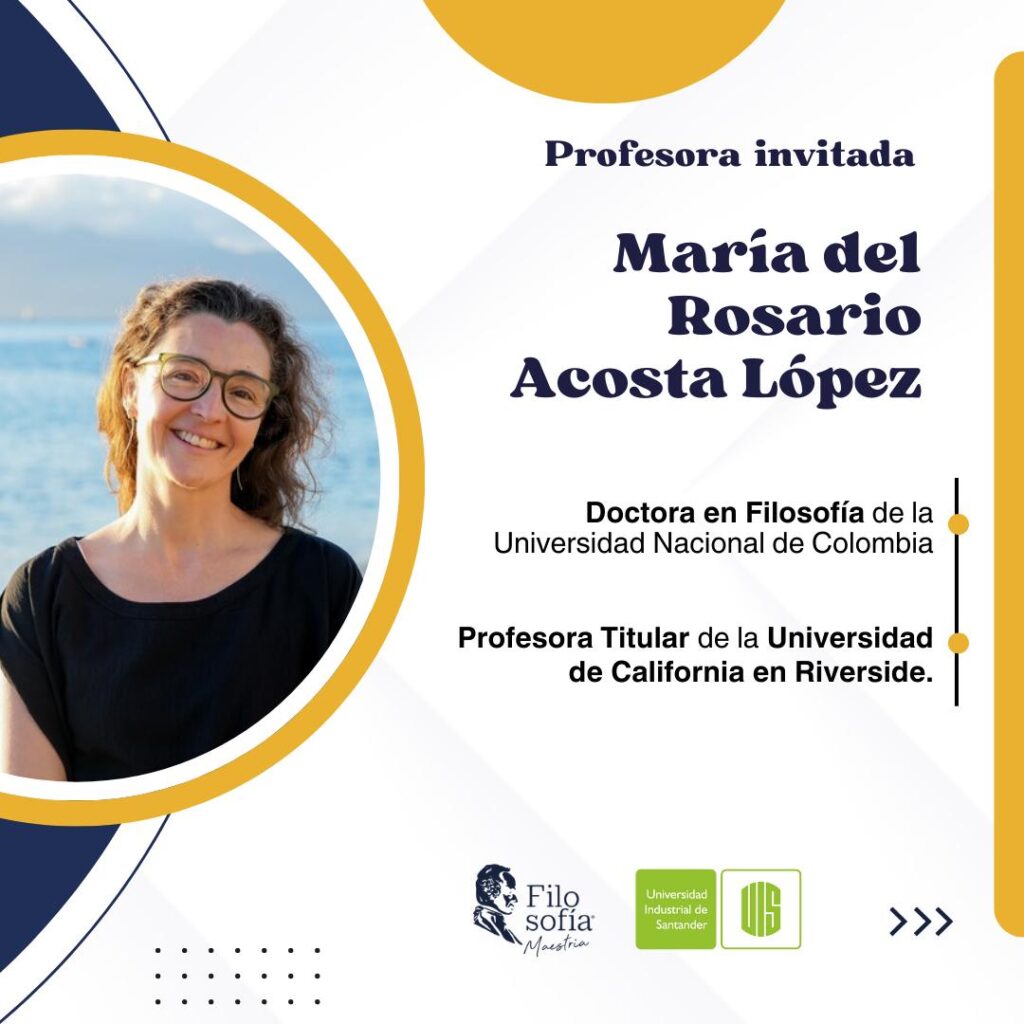 Pieza gráfica de información sobre la profesora invitada a la Clase abierta