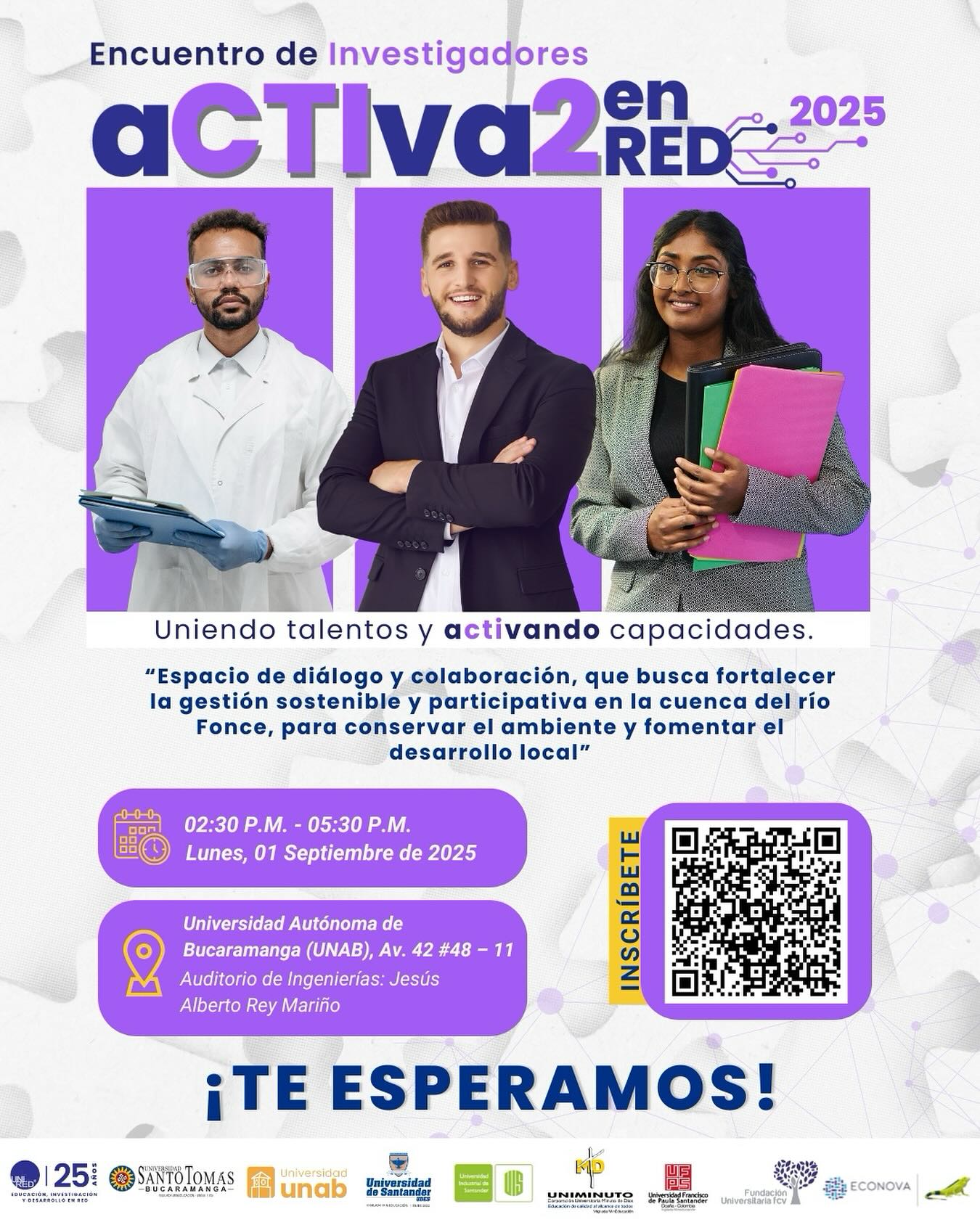 Pieza gráfica en Encuentro de Investigadores Activa2enRED