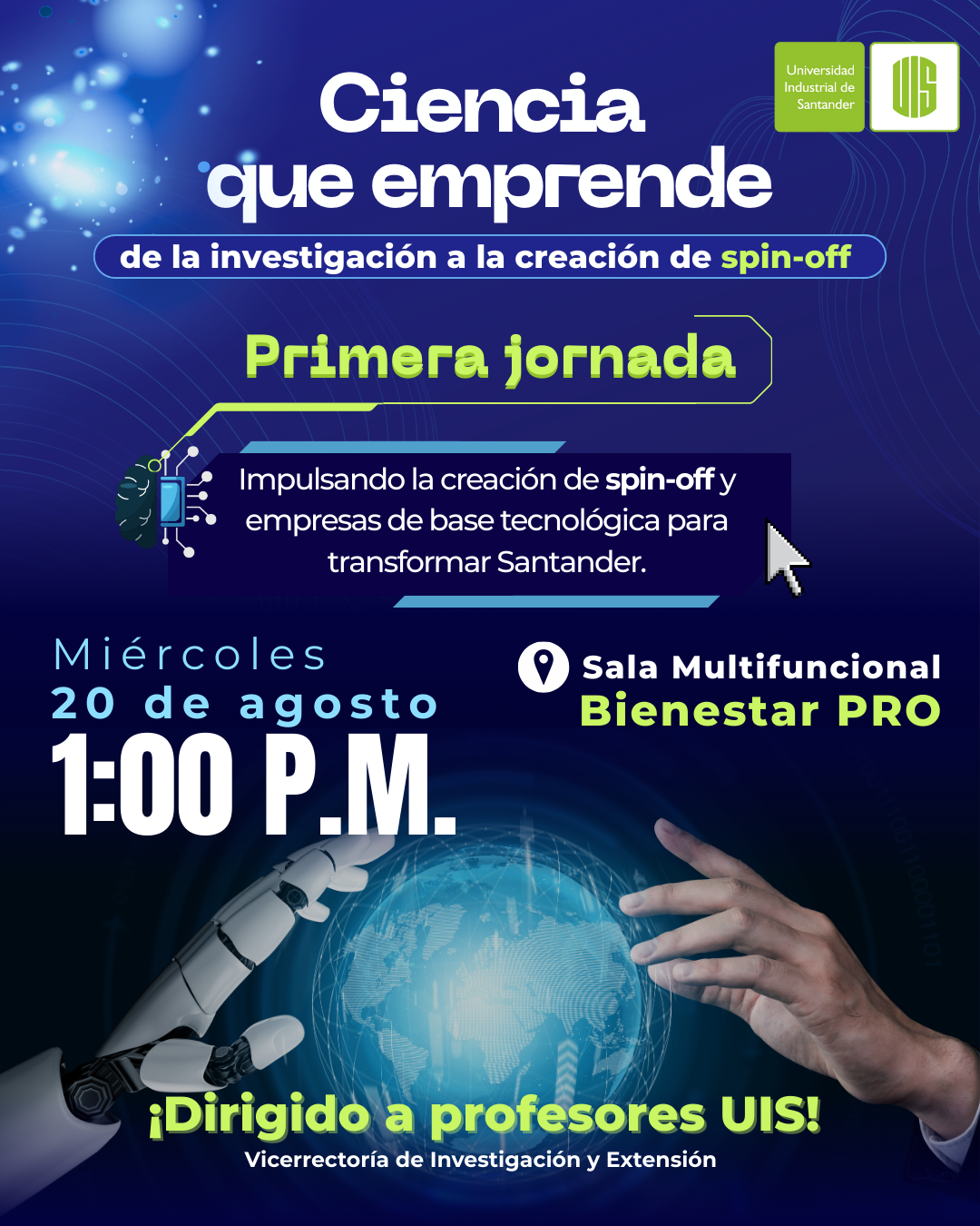Pieza gráfica Jornadas Ciencia que emprende