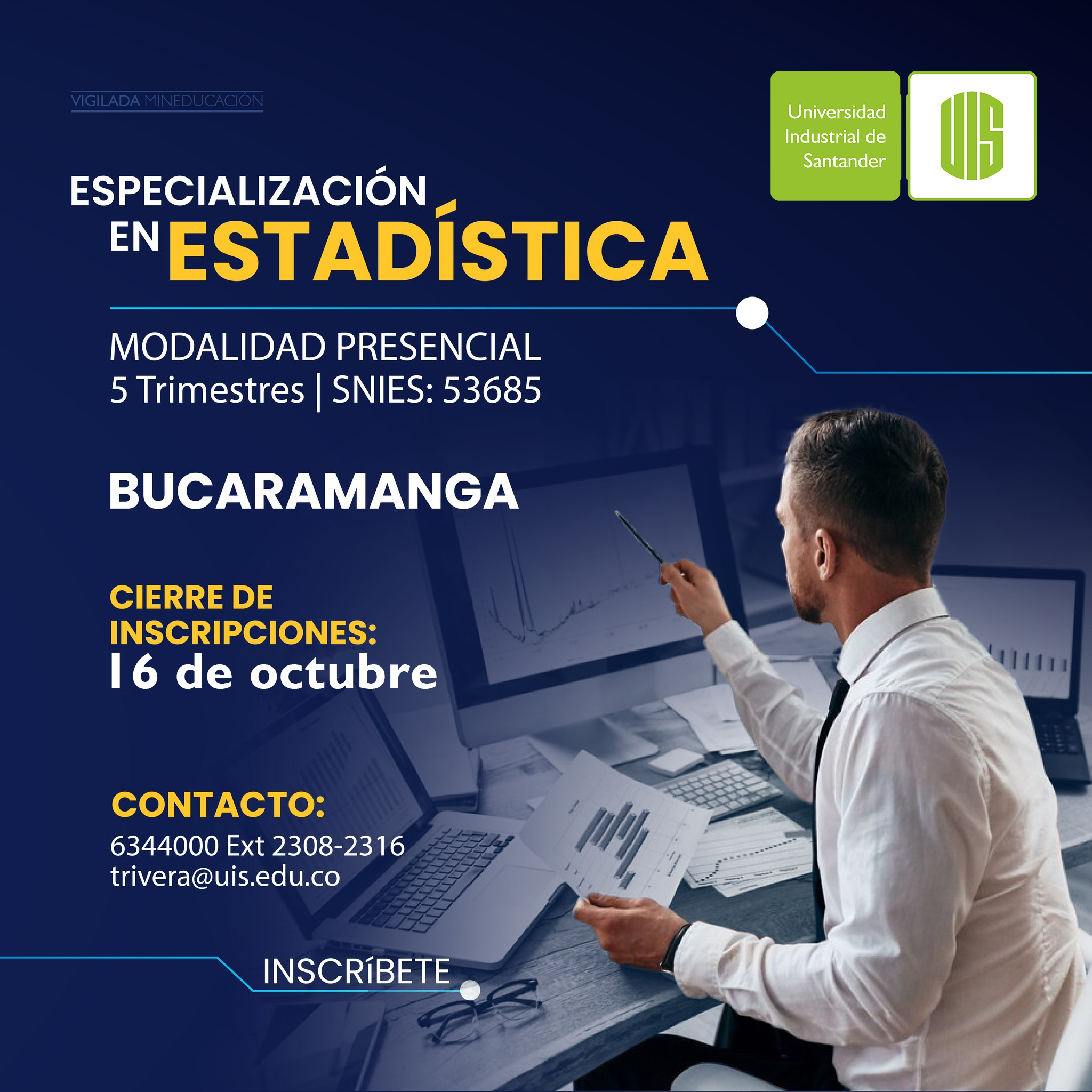 Línea gráfica especialización en estadística UIS 2025-2