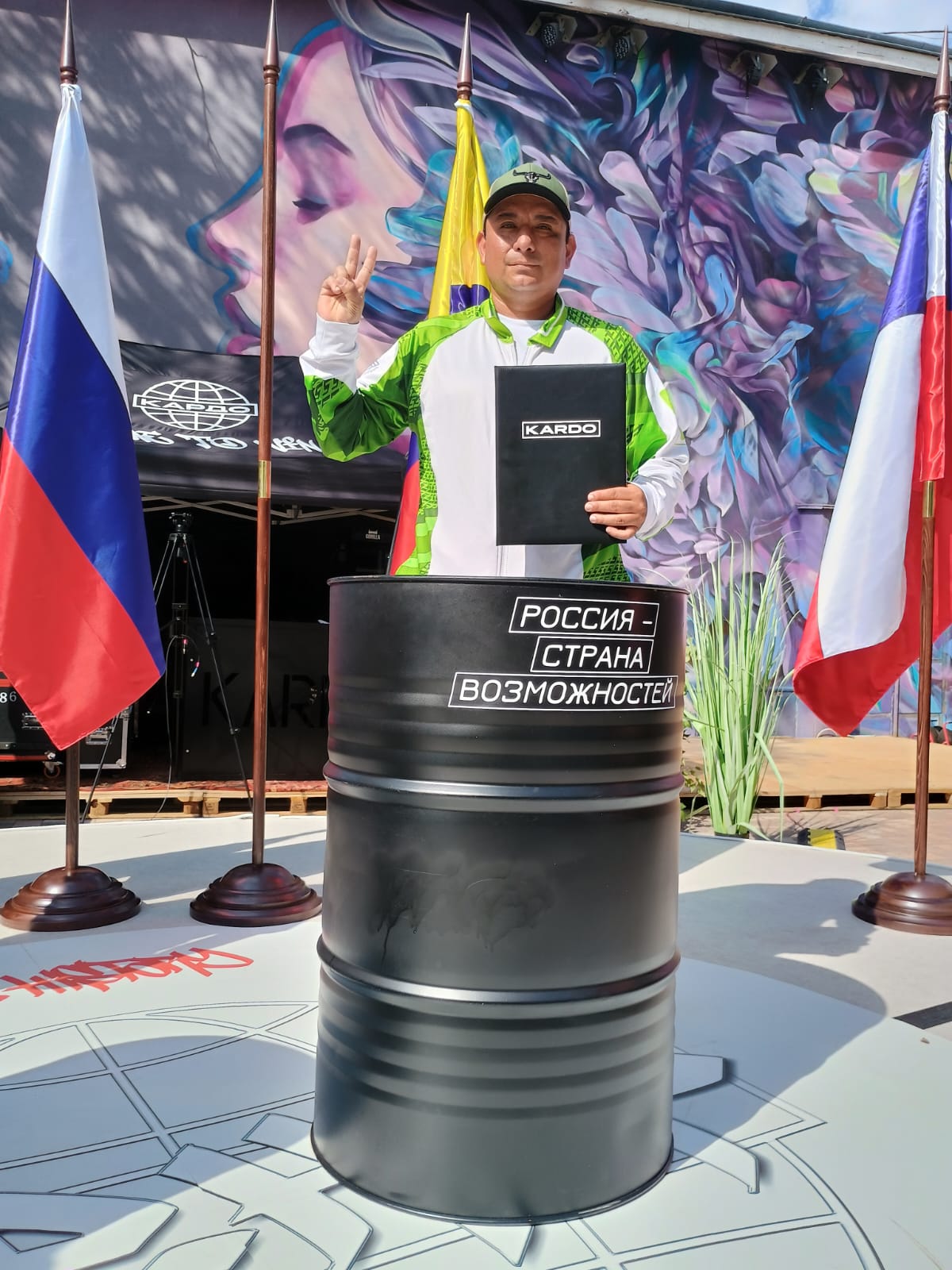 Imagen de Óscar Piñeres en Rusia.