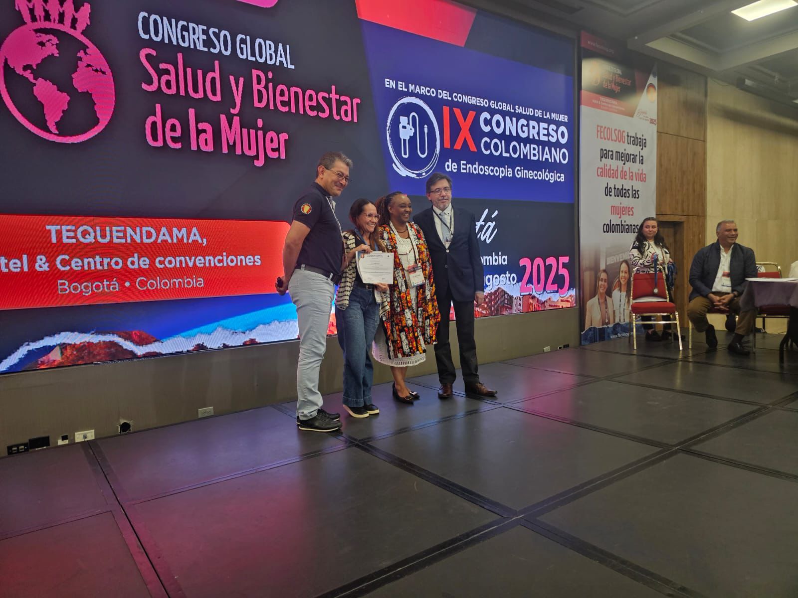 Residente Laura, durante la premiación