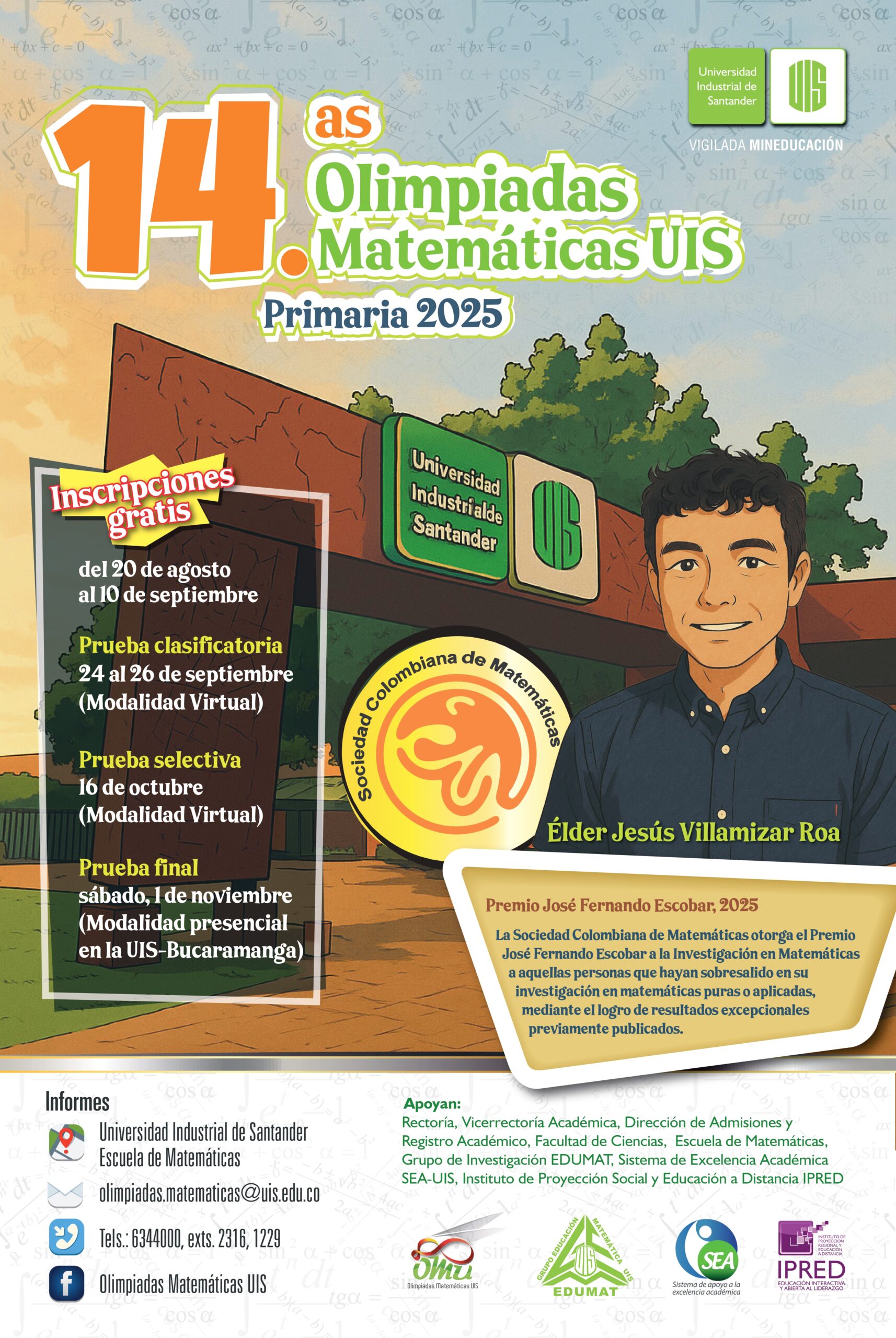 Flayer Olimpiadas Matemáticas 2025