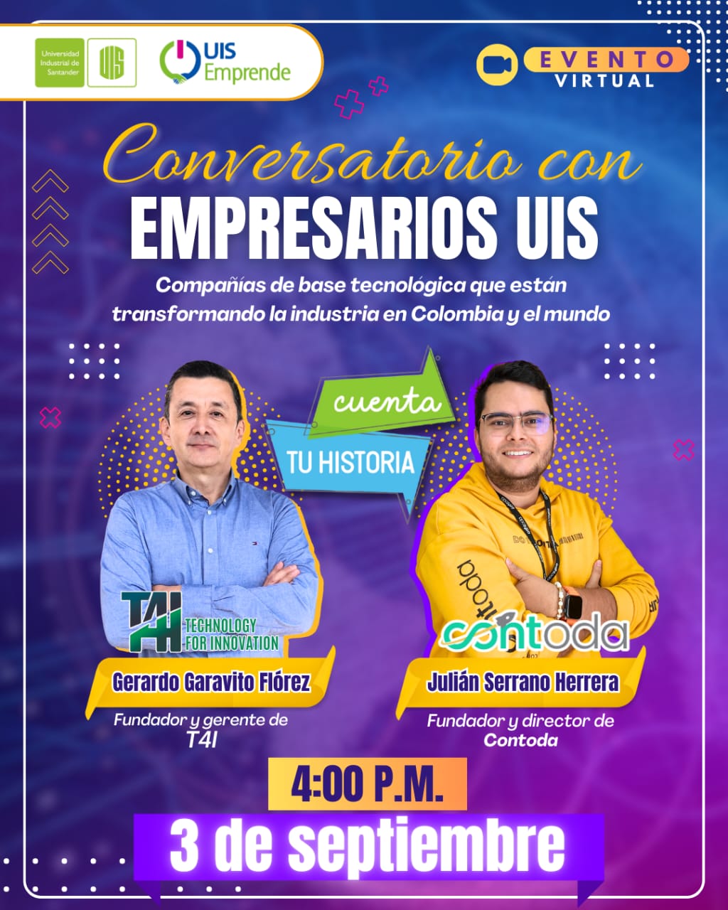 Conversatorio CUENTA TU HISTORIA de UIS Emprende