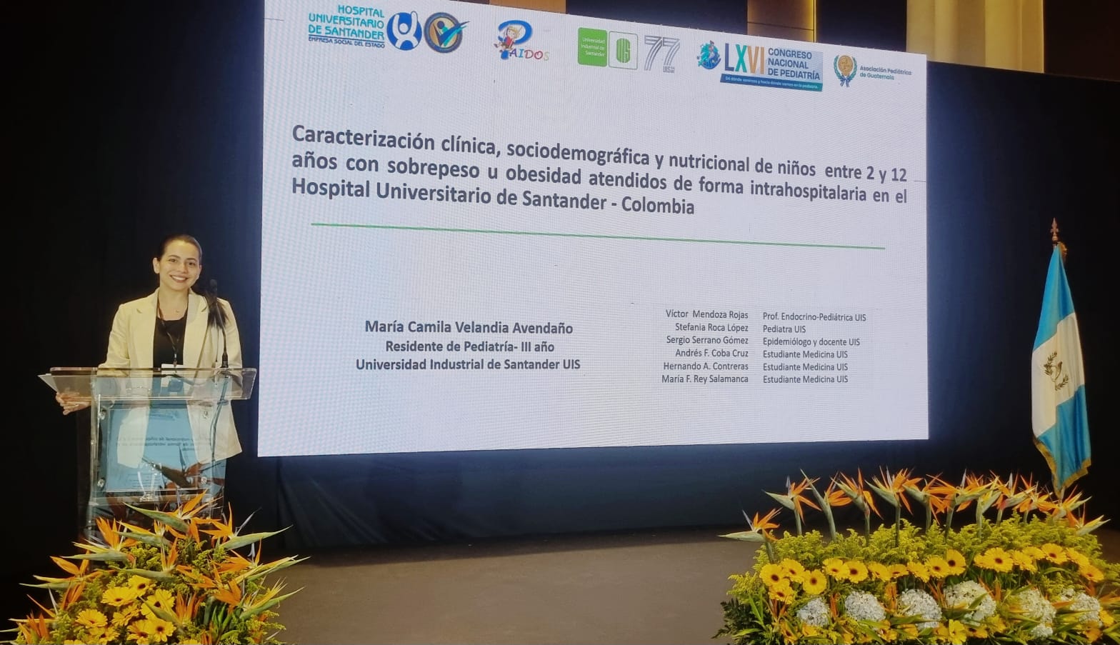 María Camila Velandia en la exposición del Congreso