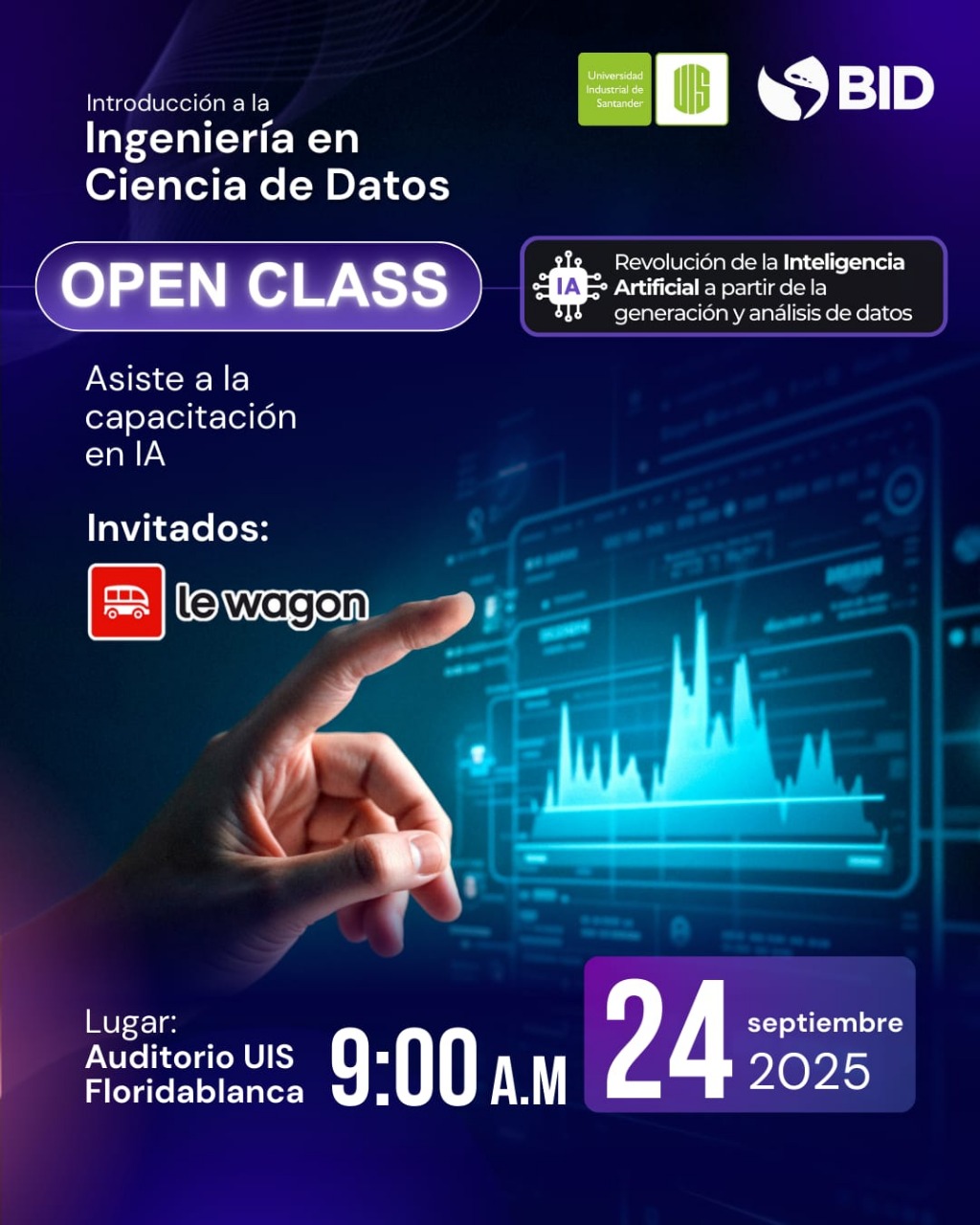 Pieza promocional de evento académico