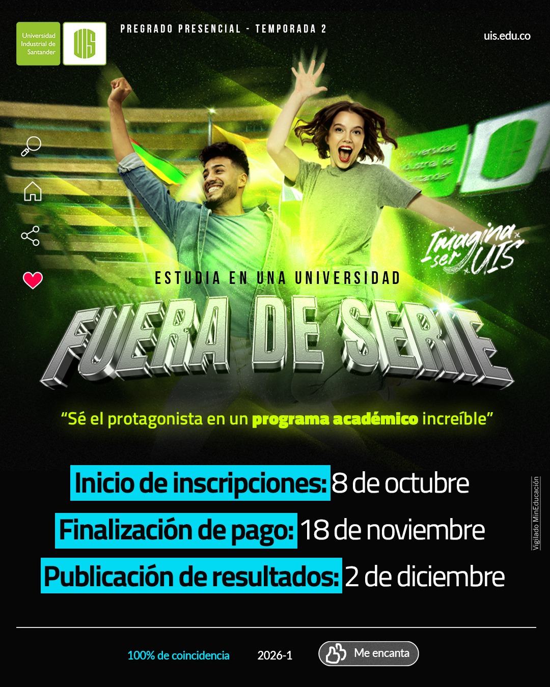 Pieza gráfica admisiones 2026-1