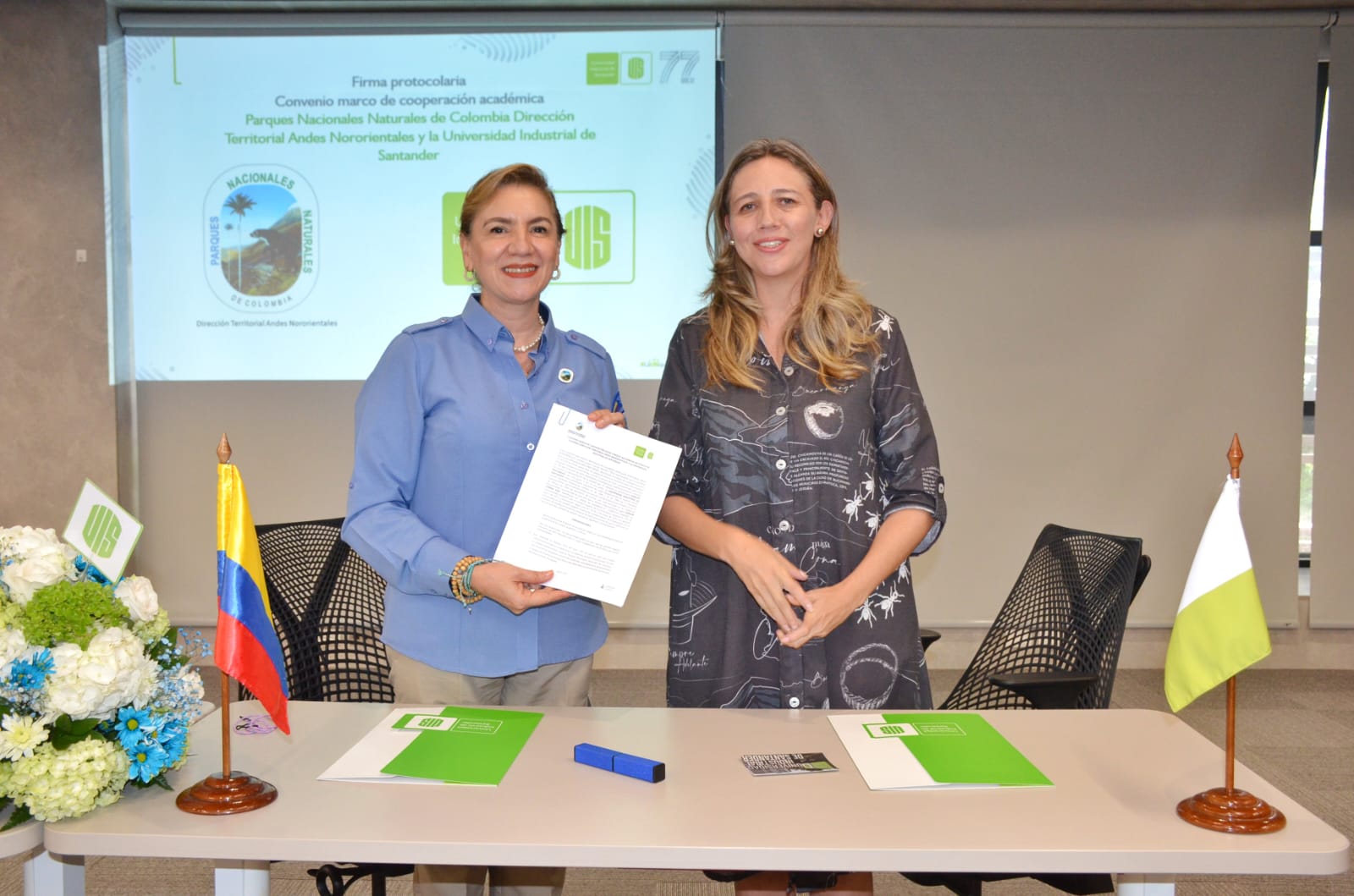 Firma del convenio UIS - Parque Nacionales