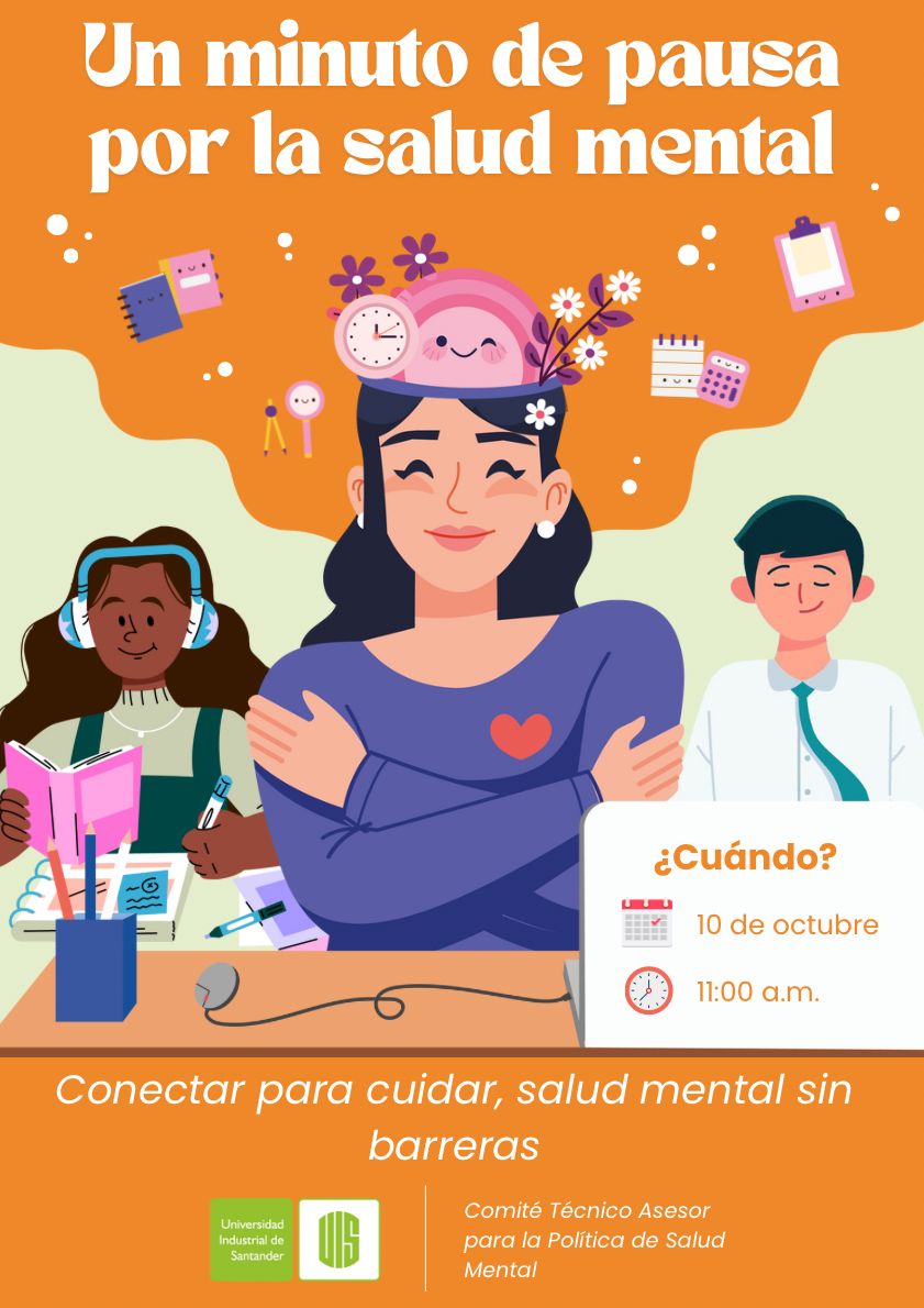 Pieza gráfica con información sobre el Día de la Salud Mental.
