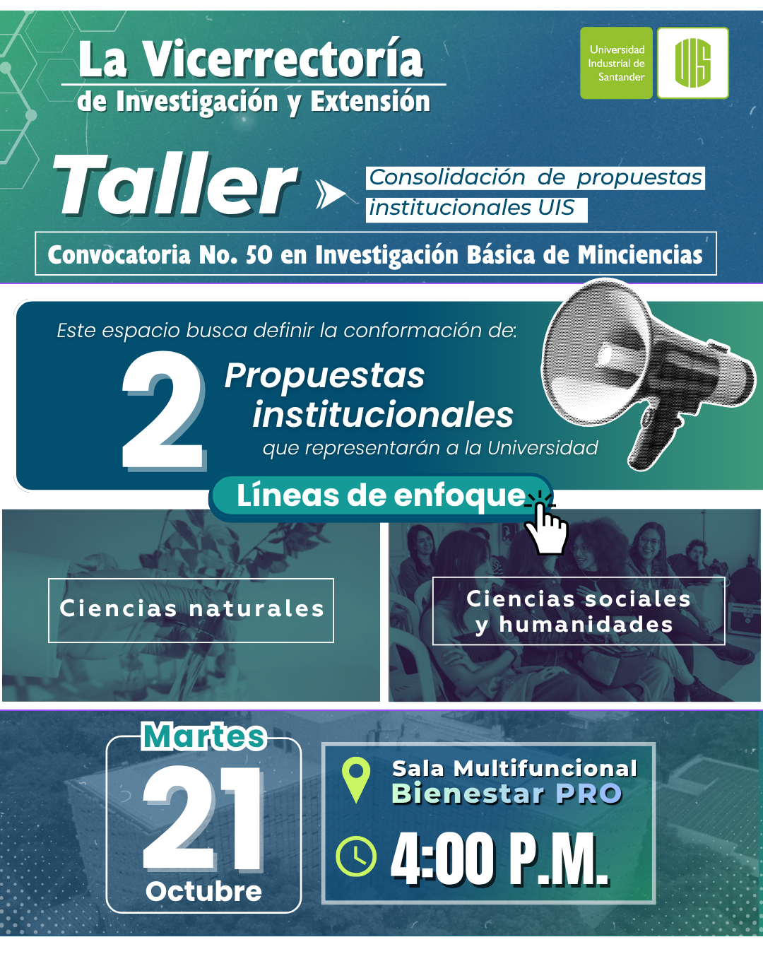 Taller propuestas convocatoria 50 Minciencias