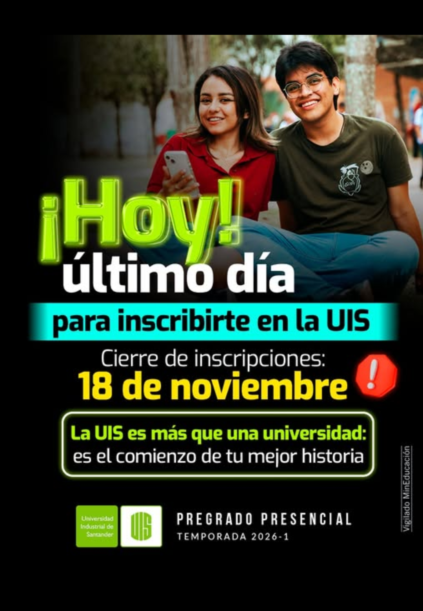 flayer último día de inscripciones