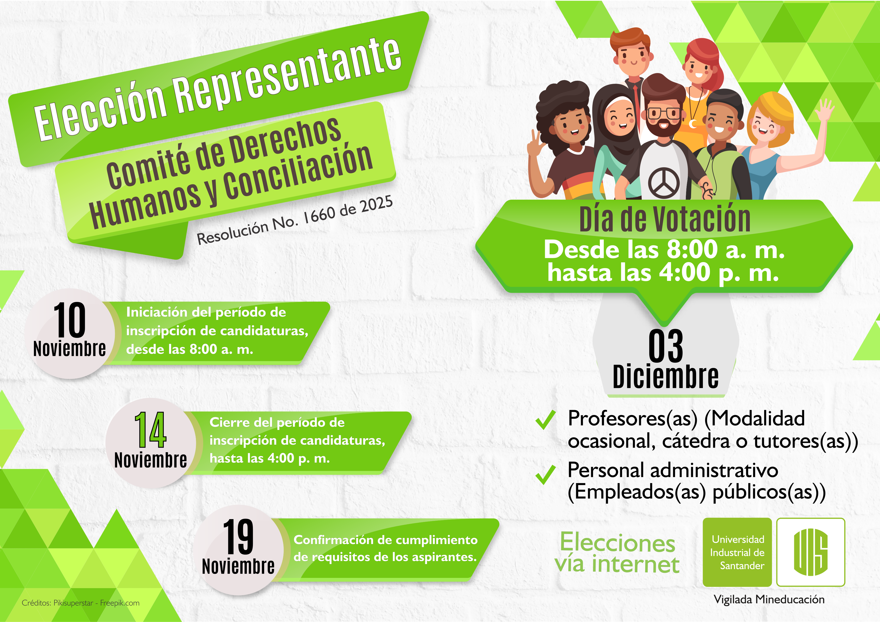 PGraphic piece for the election of the Committee on Human Rights and Conciliation