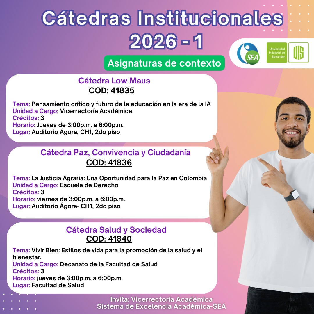 Cátedras Institucionales 2026-1