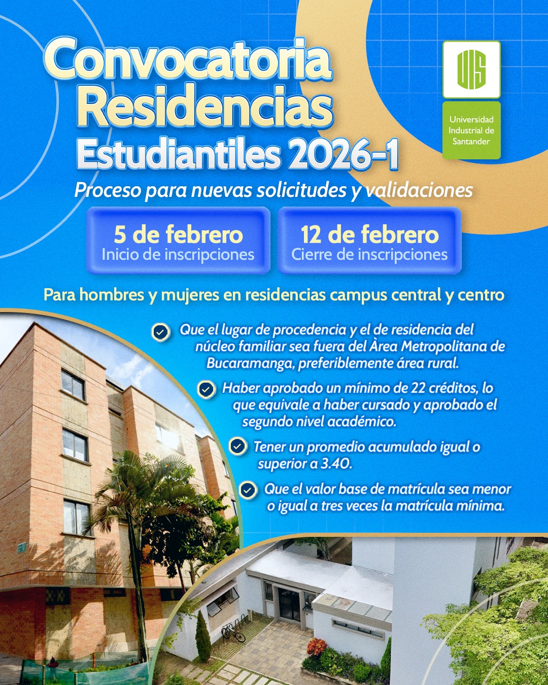 Pieza gráfica con Información de la convocatoria.
