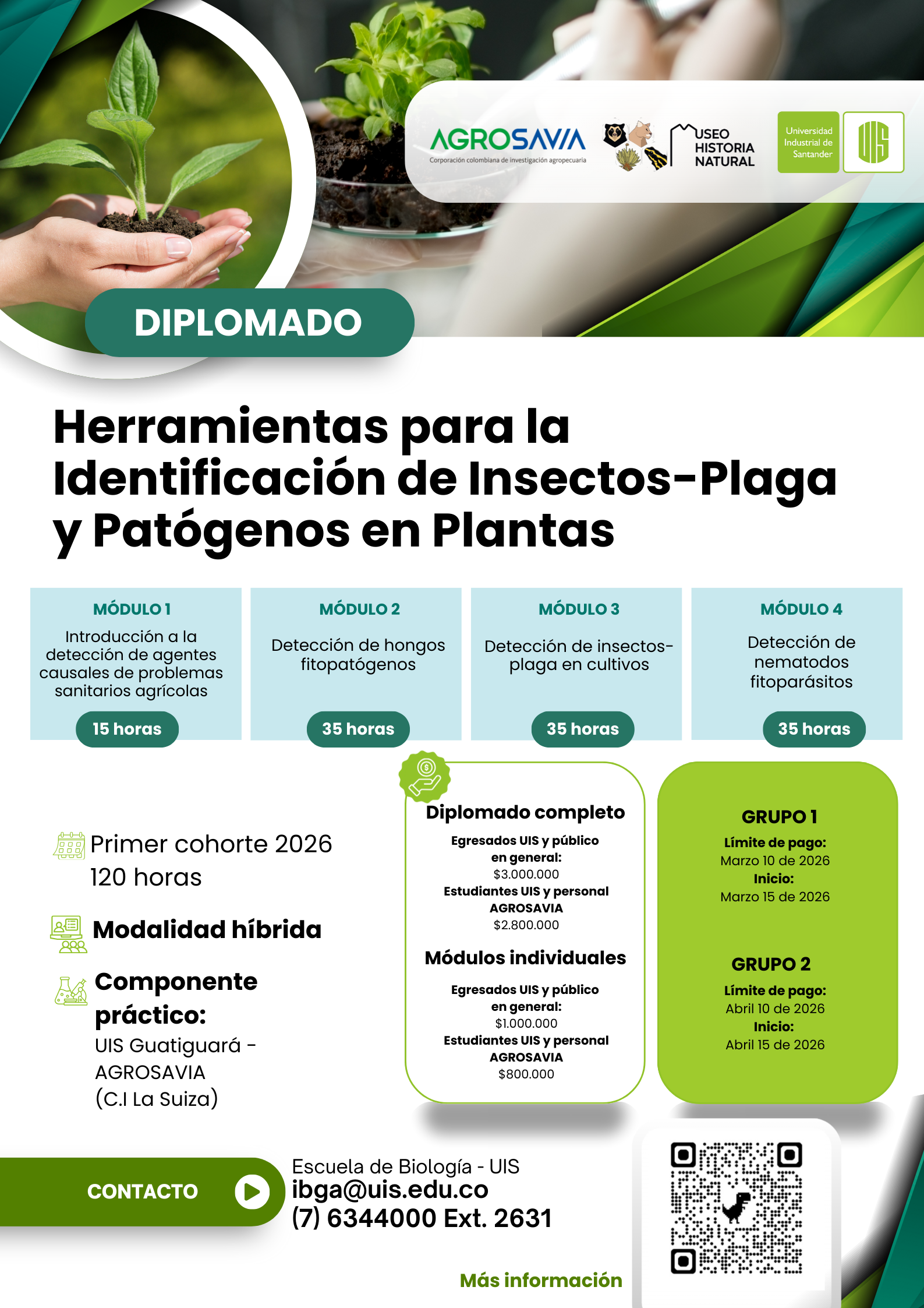 Flayer Diplomado UIS AGROSAVIA