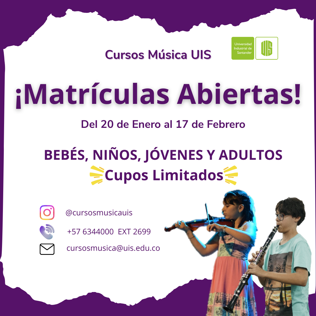 Imagen cursos de música inscripciones abiertas
