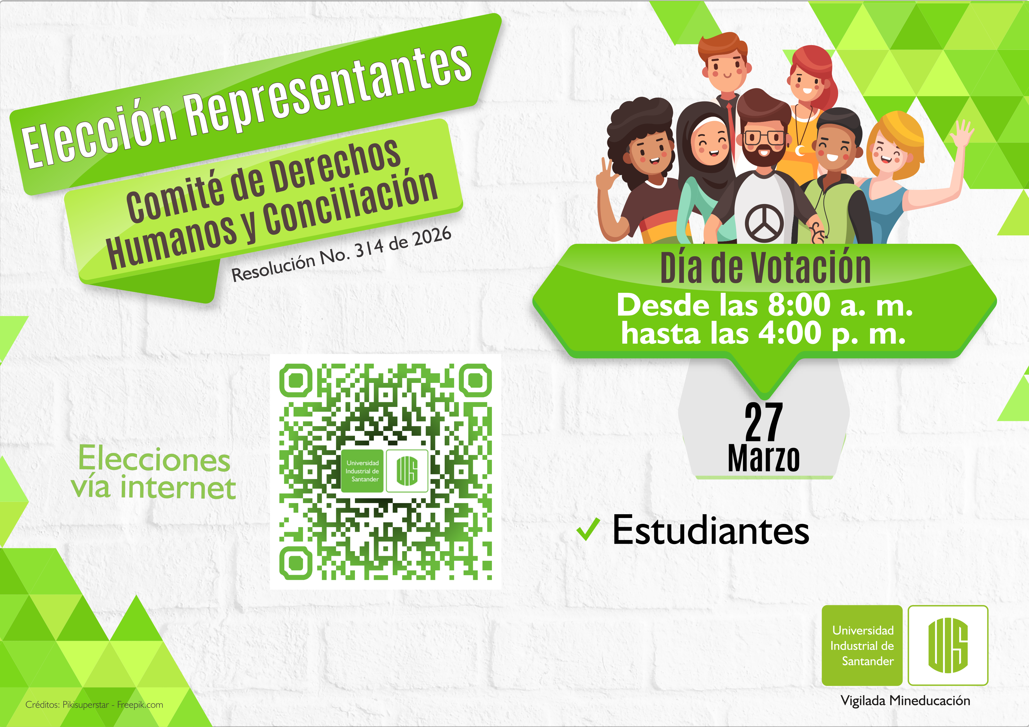 Afiche elección comité de derechos humanos y conciliación