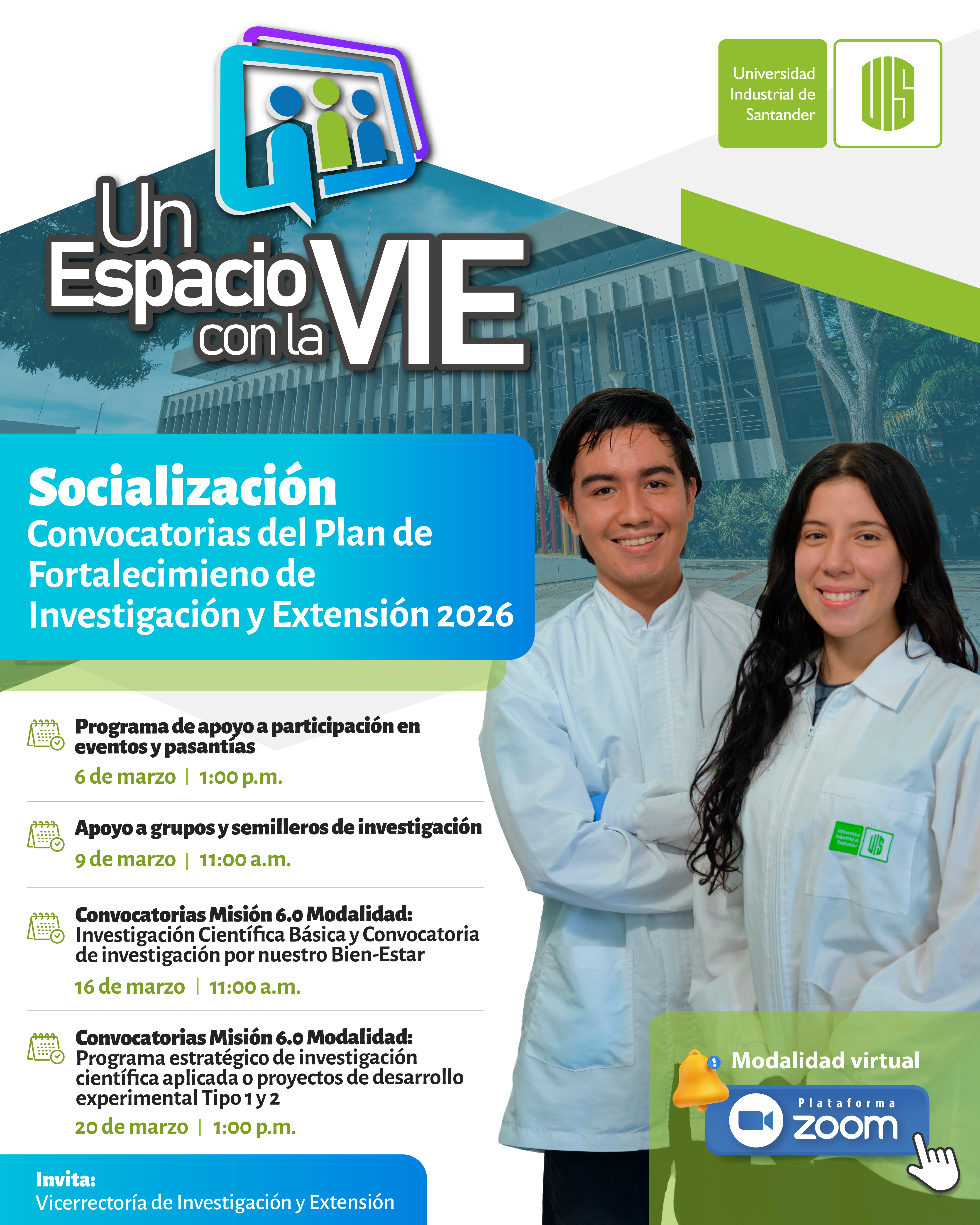 Flayer UN ESPACIO CON LA VIE