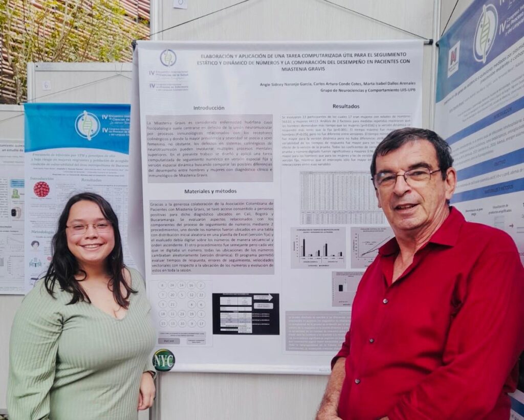 Angie Naranjo García, profesora de Fisiología de la UIS durante ponencia de la investigación