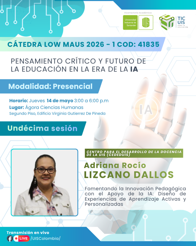 La IA y la innovación pedagógica serán protagonistas en la undécima sesión de la Cátedra Low Maus
