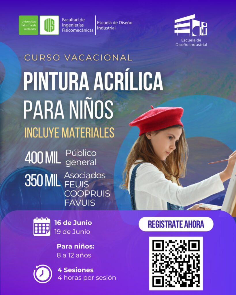 Pieza gráfica del curso vacacional de pintura