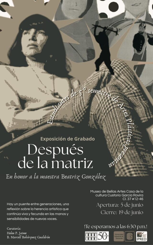 Flyer exposición Después de la Matriz. 