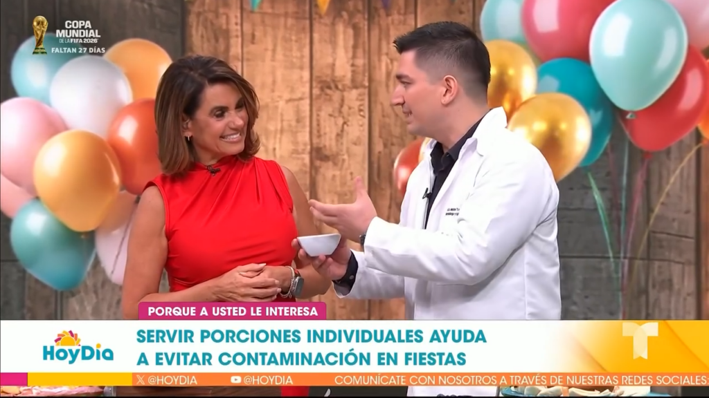 Egresado UIS, durante su participación en Telemundo